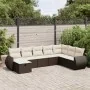 Set sofás de jardín 8 piezas y cojines ratán sintético marrón by , Garden sets - Ref: Foro24-3325639, Price: 509,36 €, Discou...