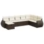 Set sofás de jardín 8 piezas y cojines ratán sintético marrón by , Garden sets - Ref: Foro24-3325639, Price: 509,36 €, Discou...