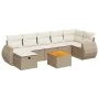 Set de sofás de jardín y cojines 8 piezas ratán sintético beige by , Garden sets - Ref: Foro24-3325852, Price: 567,47 €, Disc...