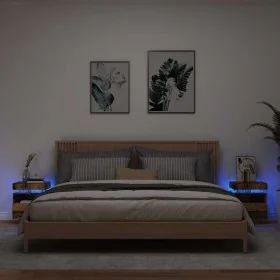 Mesita de noche luces LED 2 uds madera envejecida 40x39x48,5 cm von , Nachttische - Ref: Foro24-857659, Preis: 120,42 €, Raba...