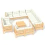 Muebles de jardín 12 piezas y cojines madera maciza de pino de vidaXL, Conjuntos de jardín - Ref: Foro24-3096941, Precio: 1,0...