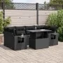 Set de sofás de jardín 7 pzas con cojines ratán sintético negro de , Conjuntos de jardín - Ref: Foro24-3326426, Precio: 561,2...