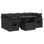 Set de sofás de jardín 7 pzas con cojines ratán sintético negro de , Conjuntos de jardín - Ref: Foro24-3326426, Precio: 561,2...