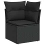 Set de sofás de jardín 7 pzas con cojines ratán sintético negro de , Conjuntos de jardín - Ref: Foro24-3326426, Precio: 561,2...