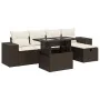 Set sofás de jardín 6 piezas y cojines ratán sintético marrón von , Gartensets - Ref: Foro24-3327933, Preis: 434,47 €, Rabatt: %