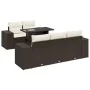 Set sofás de jardín 6 piezas y cojines ratán sintético marrón von , Gartensets - Ref: Foro24-3326734, Preis: 514,20 €, Rabatt: %