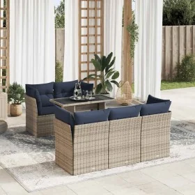 Set sofás jardín y cojines 6 pzas ratán sintético acacia gris von , Gartensets - Ref: Foro24-3326102, Preis: 510,52 €, Rabatt: %