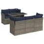 Set sofás jardín y cojines 6 pzas ratán sintético acacia gris by , Garden sets - Ref: Foro24-3326102, Price: 510,55 €, Discou...