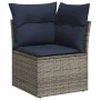 Set sofás jardín y cojines 9 pzas ratán sintético acacia gris von , Gartensets - Ref: Foro24-3326182, Preis: 722,98 €, Rabatt: %