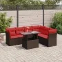 Set sofás jardín y cojines 7 pzas ratán sintético acacia gris von , Gartensets - Ref: Foro24-3326175, Preis: 565,09 €, Rabatt: %
