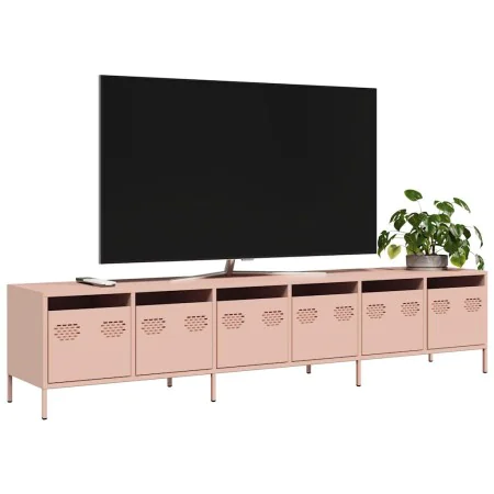 Mueble para TV acero laminado en frío rosa 202x39x43,5 cm by , TV Furniture - Ref: Foro24-3307150, Price: 210,47 €, Discount: %
