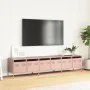 Mueble para TV acero laminado en frío rosa 202x39x43,5 cm by , TV Furniture - Ref: Foro24-3307150, Price: 210,47 €, Discount: %