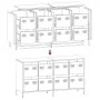 Aparador de acero laminado en frío negro 135x39x73,5 cm de , Aparadores - Ref: Foro24-3307167, Precio: 209,97 €, Descuento: %