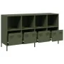 Aparador de acero laminado en frío verde oliva 135x39x73,5 cm de , Aparadores - Ref: Foro24-3307165, Precio: 190,22 €, Descue...