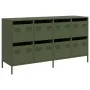 Aparador de acero laminado en frío verde oliva 135x39x73,5 cm by , Sideboards - Ref: Foro24-3307171, Price: 221,43 €, Discoun...