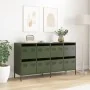 Aparador de acero laminado en frío verde oliva 135x39x73,5 cm by , Sideboards - Ref: Foro24-3307171, Price: 221,43 €, Discoun...