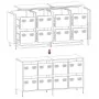 Aparador de acero laminado en frío verde oliva 135x39x73,5 cm by , Sideboards - Ref: Foro24-3307171, Price: 221,43 €, Discoun...