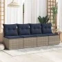 Set sofás jardín y cojines 2 pzas ratán sintético acacia gris by , Garden sets - Ref: Foro24-3325247, Price: 147,47 €, Discou...