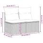 Set sofás jardín y cojines 2 pzas ratán sintético acacia gris by , Garden sets - Ref: Foro24-3325247, Price: 147,47 €, Discou...