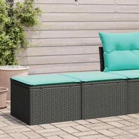 Set sofás jardín y cojines 2 pzas ratán sintético acacia negro by , Garden sets - Ref: Foro24-3328660, Price: 116,35 €, Disco...