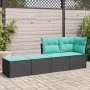 Set sofás jardín y cojines 2 pzas ratán sintético acacia negro by , Garden sets - Ref: Foro24-3328660, Price: 116,35 €, Disco...