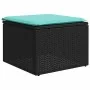 Set sofás jardín y cojines 2 pzas ratán sintético acacia negro by , Garden sets - Ref: Foro24-3328660, Price: 116,35 €, Disco...