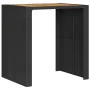 Set bar jardín con cojines 5 pzas ratán sintético acacia negro by , Garden sets - Ref: Foro24-3328896, Price: 549,96 €, Disco...