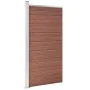 Braunes WPC-Zaunelement 95x186 cm von vidaXL, Zaunpaneele - Ref: Foro24-148977, Preis: 156,08 €, Rabatt: %