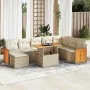 Set sofás jardín y cojines 9 pzas ratán sintético acacia beige von , Gartensets - Ref: Foro24-3327747, Preis: 661,16 €, Rabat...