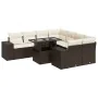 Set de sofás de jardín 9 pzas y cojines ratán sintético marrón von , Gartensets - Ref: Foro24-3326774, Preis: 671,05 €, Rabat...