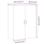 Armario de pared madera de ingeniería envejecida 69,5x34x90 cm by , Sideboards - Ref: Foro24-857292, Price: 84,60 €, Discount: %