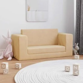 Sofá cama de niños 2 plazas felpa suave crema von , Baby- und Kleinkindmöbel - Ref: Foro24-357037, Preis: 56,24 €, Rabatt: %
