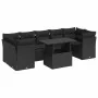 Set de sofás de jardín y cojines 8 piezas ratán sintético negro von , Gartensets - Ref: Foro24-3326116, Preis: 560,25 €, Raba...