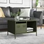 Mesa de centro acero laminado frío verde oliva 68,5x50x43,5cm by , Coffee table - Ref: Foro24-851284, Price: 96,93 €, Discoun...