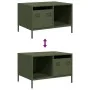 Mesa de centro acero laminado frío verde oliva 68,5x50x43,5cm by , Coffee table - Ref: Foro24-851284, Price: 96,93 €, Discoun...