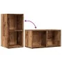 Caja de almacenaje madera de ingeniería envejecida 69,5x34x36cm by , CD and DVD storage - Ref: Foro24-855786, Price: 60,29 €,...