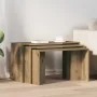 Mesas apilables 3 pzas madera contrachapada color roble artisan by , Side tables - Ref: Foro24-858541, Price: 59,96 €, Discou...