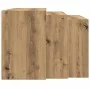 Mesas apilables 3 pzas madera contrachapada color roble artisan by , Side tables - Ref: Foro24-858541, Price: 59,96 €, Discou...