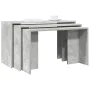 Mesas apilables 3 piezas madera contrachapada gris hormigón de , Mesas auxiliares - Ref: Foro24-858536, Precio: 60,08 €, Desc...