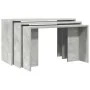Mesas apilables 3 piezas madera contrachapada gris hormigón de , Mesas auxiliares - Ref: Foro24-858536, Precio: 60,08 €, Desc...