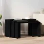 Mesas apilables 3 piezas madera contrachapada negro von , Seitentische - Ref: Foro24-858534, Preis: 61,31 €, Rabatt: %