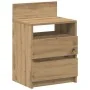 Mesilla de noche con 2 cajones roble artesano 40x33x60 cm von , Nachttische - Ref: Foro24-858576, Preis: 52,66 €, Rabatt: %