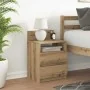 Mesilla de noche con 2 cajones roble artesano 40x33x60 cm von , Nachttische - Ref: Foro24-858576, Preis: 52,66 €, Rabatt: %