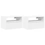 Mesitas de noche de pared 2 unidades blanca 45x26x28,5 cm von , Nachttische - Ref: Foro24-858597, Preis: 67,29 €, Rabatt: %