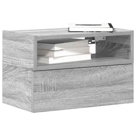 Mesitas de noche de pared 2 uds gris sonoma 45x26x28,5 cm de , Mesitas de noche - Ref: Foro24-858607, Precio: 68,89 €, Descue...