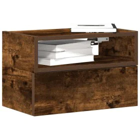 Mesitas de noche de pared 2uds color roble ahumado 45x26x28,5cm by , Nightstands - Ref: Foro24-858605, Price: 63,03 €, Discou...