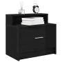 Mesilla de noche con cajón roble negro 51x31x47 cm de , Mesitas de noche - Ref: Foro24-858670, Precio: 43,27 €, Descuento: %