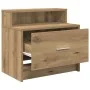 Mesillas de noche con cajón 2 uds roble artesanal 51x31x47 cm by , Nightstands - Ref: Foro24-858685, Price: 71,16 €, Discount: %
