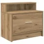 Mesillas de noche con cajón 2 uds roble artesanal 51x31x47 cm by , Nightstands - Ref: Foro24-858685, Price: 71,16 €, Discount: %