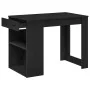 Escritorio con cajón y estante madera contrachapada roble negro by , Kitchen and dining tables - Ref: Foro24-858687, Price: 9...